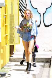Bella Thorne Hot in Jeans Shorts - Out in Los Angeles 6/16/2016 
