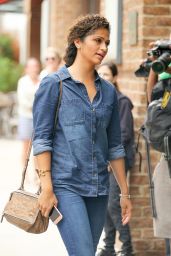 Camila Alves Look All Jeans - Out in New York City 6/28/2016 