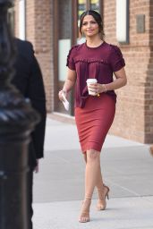 Camila Alves Office Chic Outfit - Leaving Her Hotel in New York City 6/14/2016