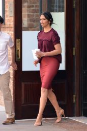 Camila Alves Office Chic Outfit - Leaving Her Hotel in New York City 6/14/2016
