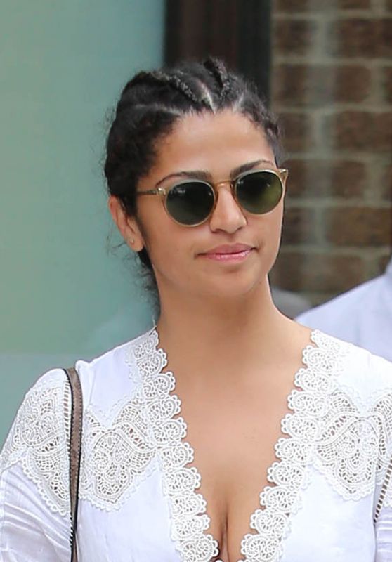 Camila Alves Street Style - Leaving Greenwich Hotel in New York City 6/27/2016