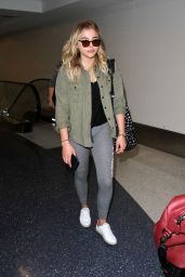 Chloe Moretz Travel Outfit - at LAX Airport in Los Angeles 6/21/2016