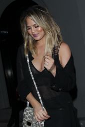 Chrissy Teigen Night Out Style - at Craig