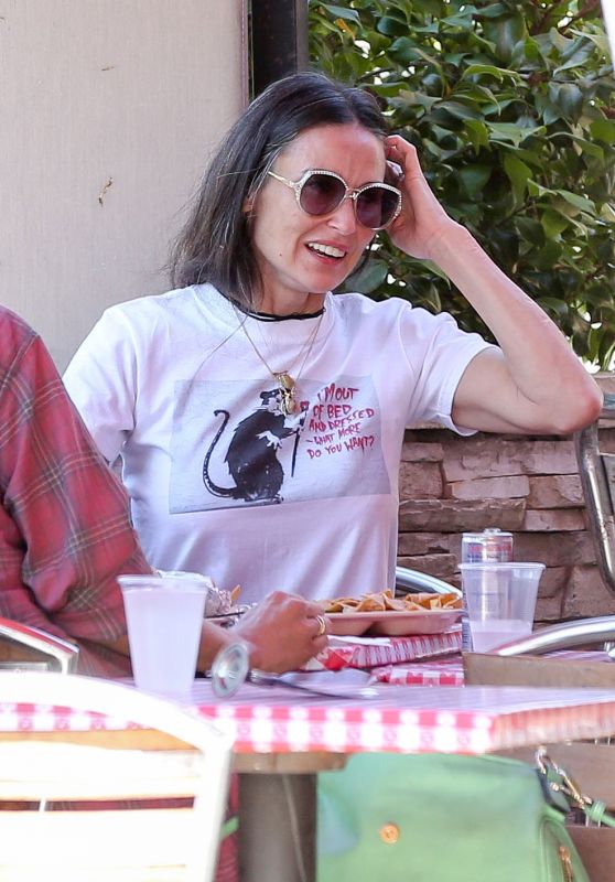 Demi Moore - Enjoys Mexican Food With a Friend at Pinches Tacos in West Hollywood 6/4/2016