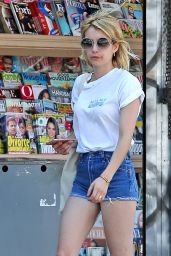 Emma Roberts in Jeans Shorts - Out in West Hollywood 6/29/2016 