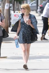 Emma Roberts in Mini Dress - Los Angeles 6/28/2016 