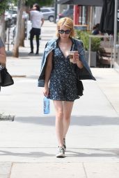 Emma Roberts in Mini Dress - Los Angeles 6/28/2016 