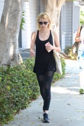 Emma Roberts in Spandex - Out in West Hollywood 6/27/2016