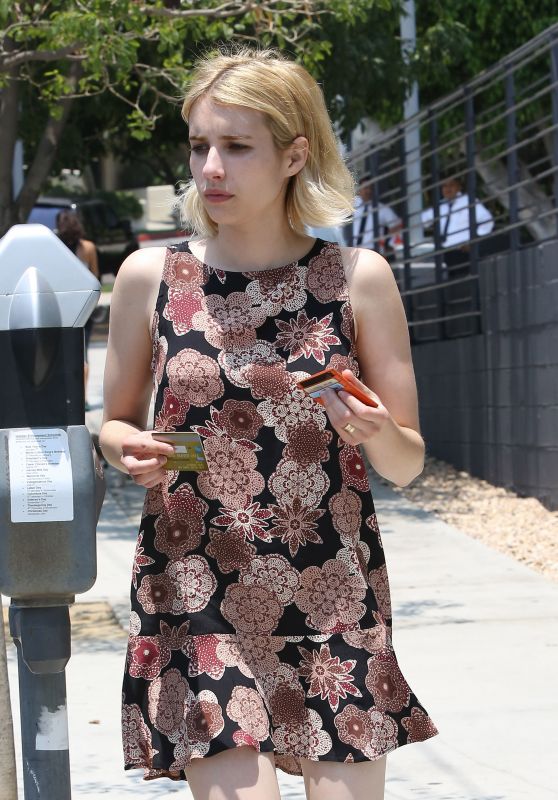 Emma Roberts in Summer Dress - Out in West Hollywood 6/17/2016