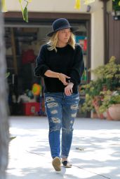 Hilary Duff in Ripped Jeans - Out in Toluca Lake 6/9/2016 