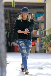 Hilary Duff in Ripped Jeans - Out in Toluca Lake 6/9/2016 