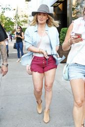 Hilary Duff Leggy in Shorts - Out in NYC 6/6/2016 