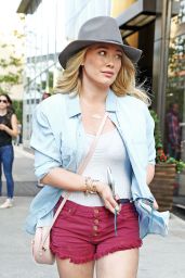 Hilary Duff Leggy in Shorts - Out in NYC 6/6/2016 