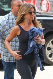 Jennifer Aniston in Leggings - at a Gym in New York City 6/21/2016