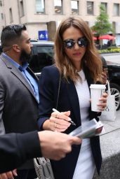 Jessica Alba Office Chic Outfit - Toronto 6/28/2016 