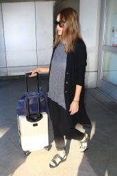 Jessica Alba Travel Outfit - at LAX Airport in Los Angeles 6/17/2016