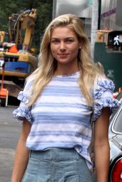 Jessica Hart Casual Style - At Gemma Restaurant in the East Village NYC 6/23/2016