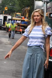 Jessica Hart Casual Style - At Gemma Restaurant in the East Village NYC 6/23/2016