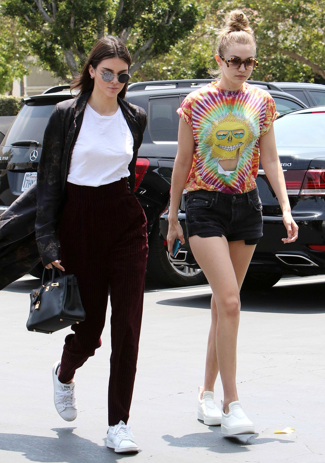 Kendall Jenner And Gigi Hadid Shopping At Fred Segal In West