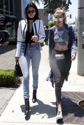 Kendall Jenner and Gigi Hadid Urban Outfit - at Zinque Restaurant in West Hollywood 6/2/2016