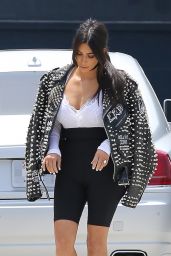 Kim Kardashian Casual Chic Outfit - Heads to the Studio Santa Monica, 5/31/2016