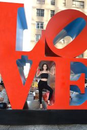 Laura Marano - LOVE Sculpture in New York city 6/1/2016