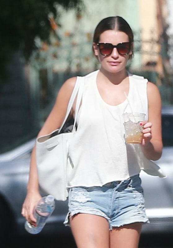 Lea Michele and a Friend Visit a Spa in Los Angeles, CA 6/19/2016