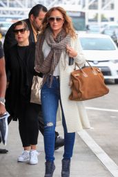 Leah Remini Travel Outfit - at LAX Airport in Los Angeles 5/31/2016