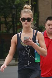 Nina Agdal in Spandex - Out in New York City 6/13/2016