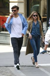 Olivia Palermo and Her Husband Walk in Brooklyn, NYC 6/17/2016