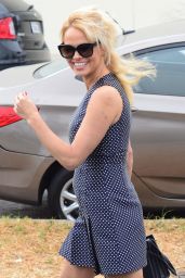 Pamela Anderson at a Hair Salon in Beverly Hills 6/1/2016 