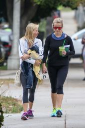 Reese Witherspoon - Leaving the Gym With a Friend in Brentwood 6/6/2016