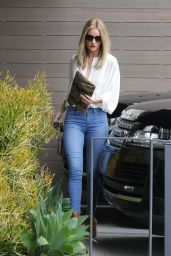 Rosie Huntington-Whiteley in Really TIght Jeans at an Office Building in Beverly Hills 6/9/2016 