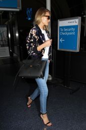 Rosie Huntington-Whiteley Travel Outfit - at LAX in Los Angeles 6/8/2016 