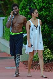 Shanina Shaik Summer Outfit - Out in Miami Beach 6/1/2016 