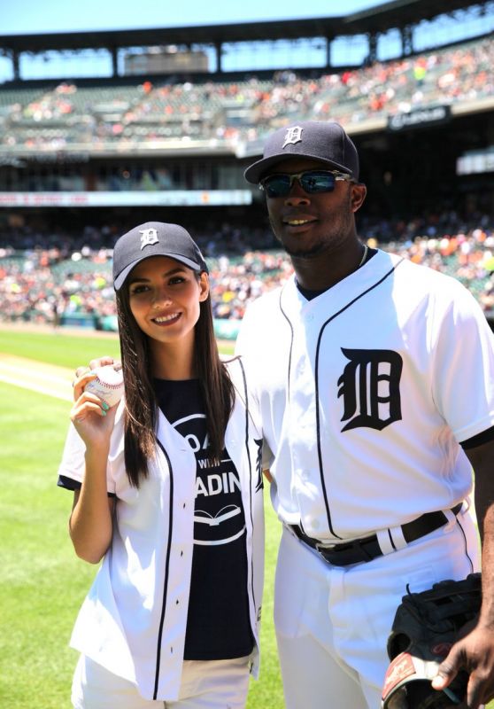 Victoria Justice at a Detroit Tigers Game in Detroit 6/29/2016 