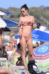 Alessandra Ambrosio in a Bikini on a Beach in Ibiza 7/2/2016