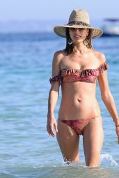 Alessandra Ambrosio in a Bikini on a Beach in Ibiza 7/2/2016