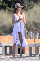 Alessandra Ambrosio Shows Off Her Bikini Body - Beach in Ibiza 7/1/2016 