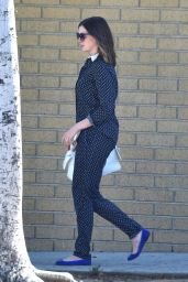Anne Hathaway - Leaving a Recording Studio in Burbank, 7/25/2016
