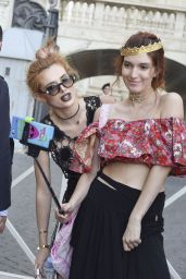 Bella and Dani Thorne Street Style - Rome 7/9/2016 