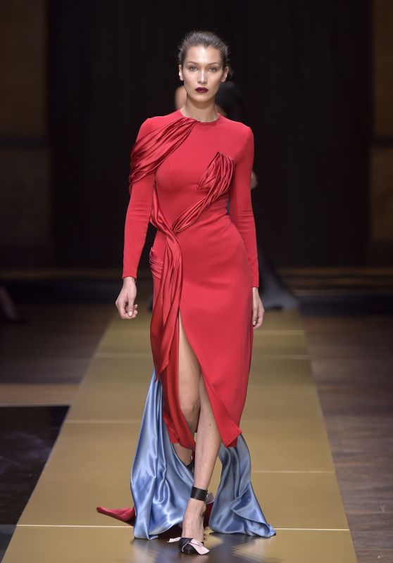Bella Hadid - Walking for Versace in Paris 7/3/2016
