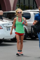 Britney Spears in Shorts - Leaving 24 Hour Fitness Gym in Las Vegas 7/9/2016 