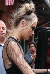 Cara Delevingne Style - Leaving Her Hotel in Tribeca 7/29/2016 