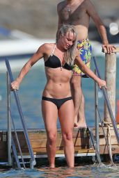 Chloe Madeley in Black Bikini - Beach in Ibiza 7/2/2016