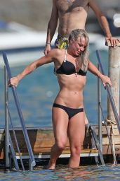 Chloe Madeley in Black Bikini - Beach in Ibiza 7/2/2016