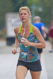 Claire Danes - Jogging Around New York, July 2016