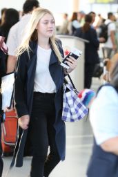 Dakota Fanning at Pearson International Airport in Toronto 7/11/2016 