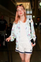Elle Fanning at LAX Airport in LA 7/12/2016 