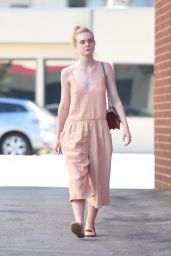 Elle Fanning in Summer Dress - Los Angeles, 07/07/2016 